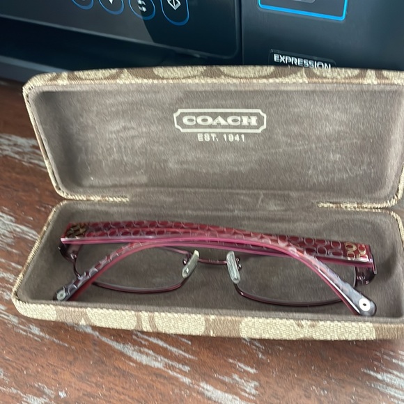 Coach HC5001 Taryn burgundy 9022 eyeglasses with coach signature C brown case - Picture 2 of 15
